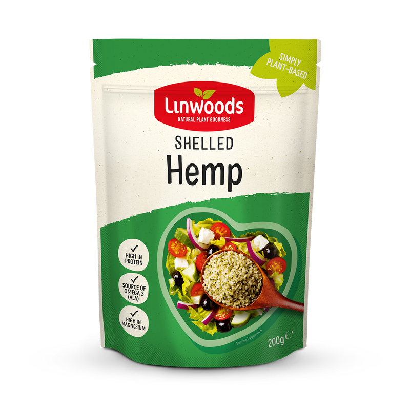 Linwoods Shelled Hemp 200g, imported from the UK