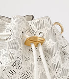 Jimmy Choo small perforated leather cinch shoulder bag - British product