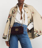 Chloé small quilted velvet heritage shoulder bag (British brand)