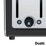 Dualit Architect kettle and 4-slot toaster in matt black, imported from the UK