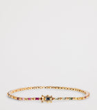 Suzanne Kalan rose gold rainbow sapphire tennis bracelet (British brand)