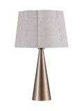 Libra Interiors table lamp smoked gold linen shade 60cm (British brand)