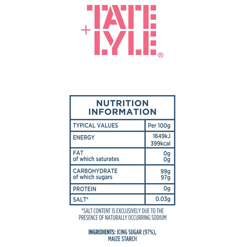 Tate & Lyle Fairtrade Icing Sugar 3kg (British brand)