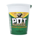 Pot Noodle Chicken & Mushroom flavour instant noodles 12x90g, imported from the UK