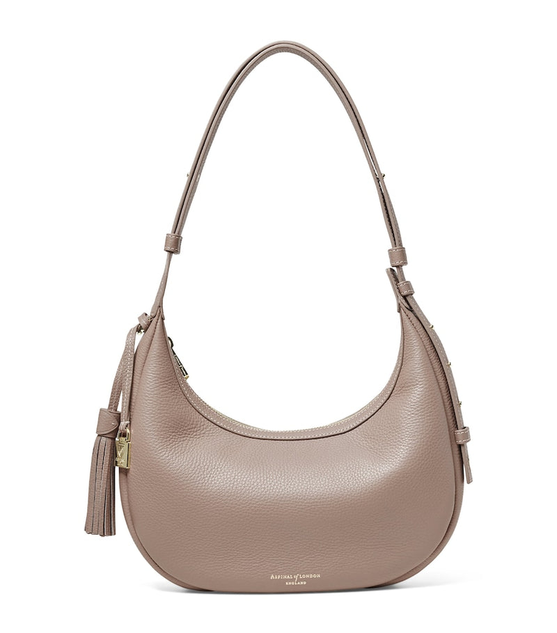 Aspinal Of London Soho Crescent small leather shoulder bag, UK version