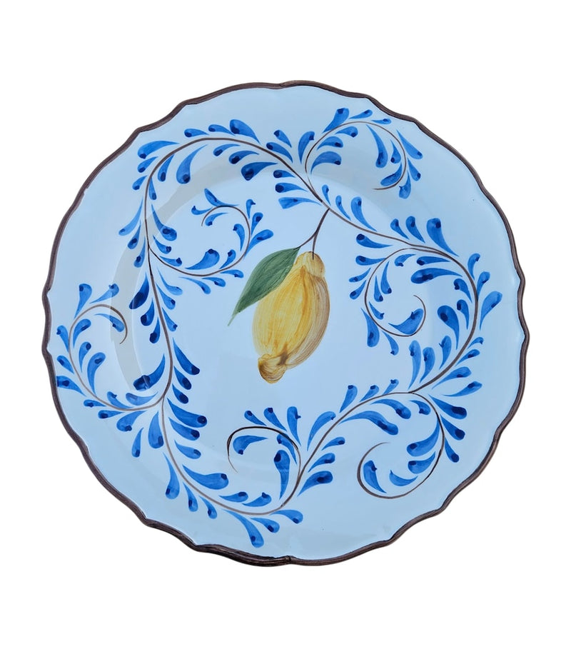 Les-Ottomans Ceramic Positano Lemons Charger Plate 32cm, UK version