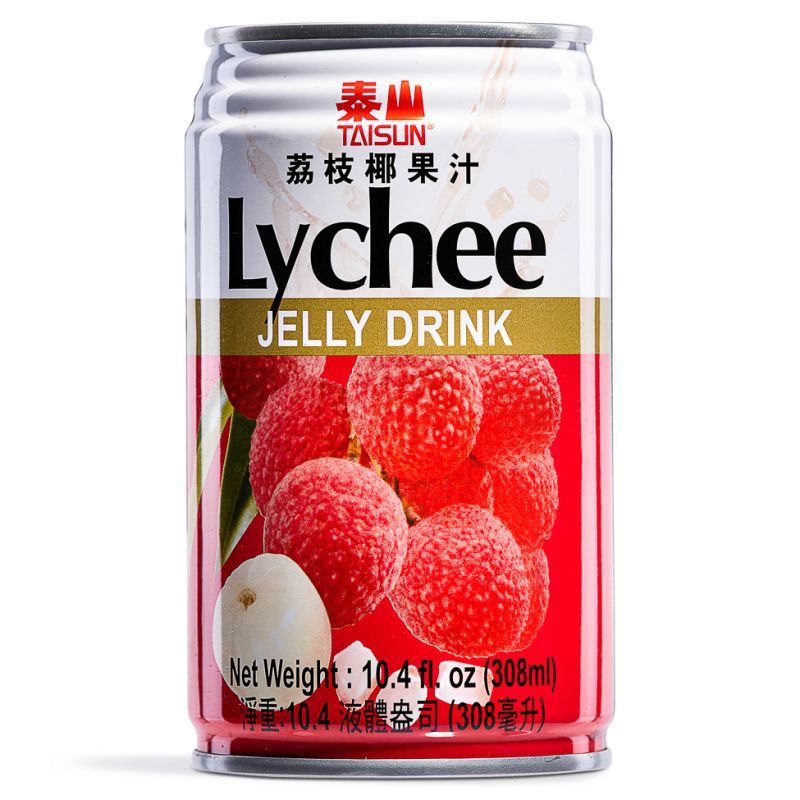 Taisun lychee jelly drink with coconut jelly, imported from the UK