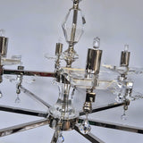 Impex Boston crystal and nickel chandelier 70cm, UK version