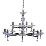 Costco UK Impex Boston 12 Light Crystal & Nickel Chandelier 70cm- Buy online at McGrocer