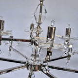 Impex Boston crystal and nickel chandelier 70cm, UK version