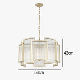 Impex gold 5-light chandelier 56cm (British brand)