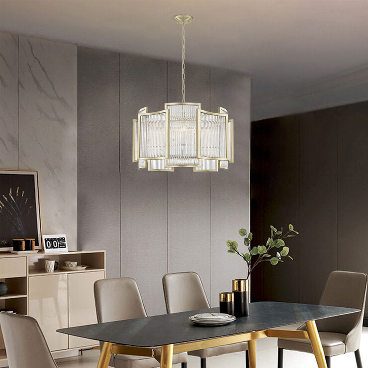 Impex gold 5-light chandelier 56cm (British brand)