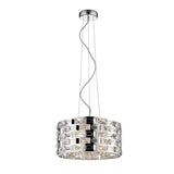Costco UK Impex Miami 5 Light Chrome & Crystal Pendant Chandelier 37cm- Buy online at McGrocer