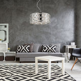 Impex Miami 5-light pendant chrome crystal 37cm - British product