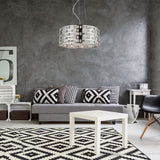 Impex Miami 5-light pendant chrome crystal 37cm - British product