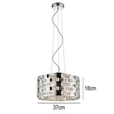 Impex Miami 5-light pendant chrome crystal 37cm - British product