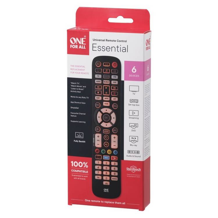 One For All URC3661 universal TV remote control - British product