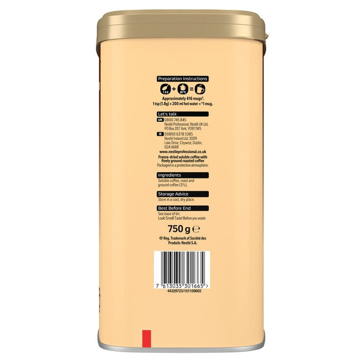 Nescafé Gold Blend instant coffee granules 6 x 750g tins (British brand)