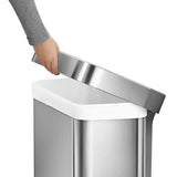 simplehuman rectangular step bin 55L, imported from the UK
