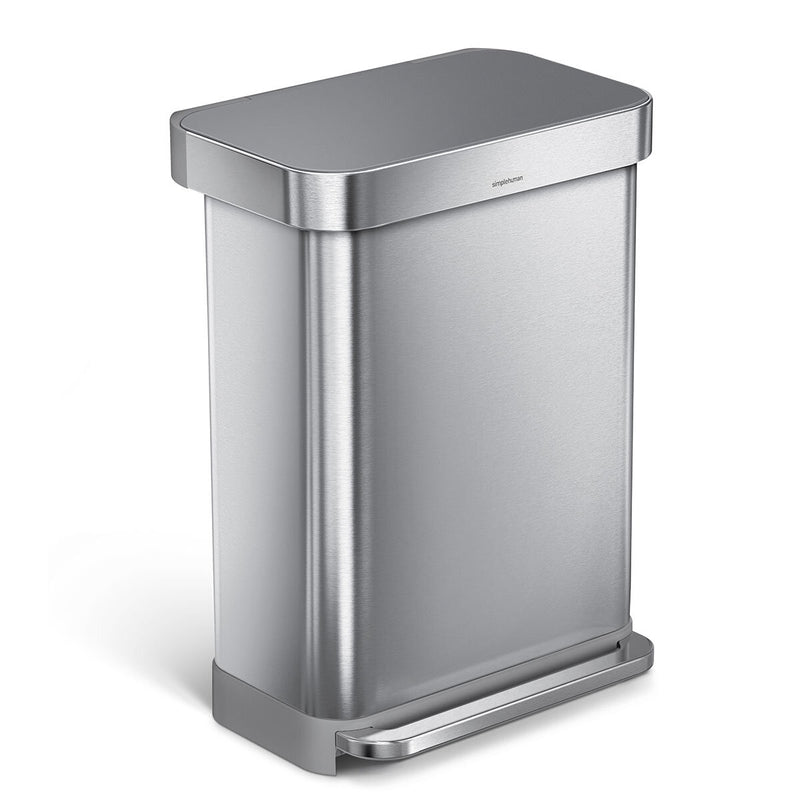 simplehuman rectangular step bin 55L, imported from the UK