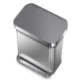 simplehuman rectangular step bin 55L, imported from the UK
