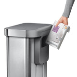 simplehuman rectangular step bin 55L, imported from the UK