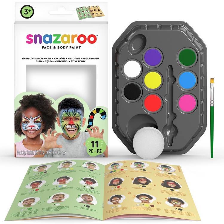 Snazaroo rainbow face paint kit 8 colours - British product