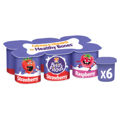 ASDA Petits Filous Strawberry and Raspberry Fromage Frais 6 x 47g- Buy online at McGrocer