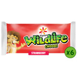 Tubos de yogur de fresa para niños Wildlife Choobs 6 x 37 g