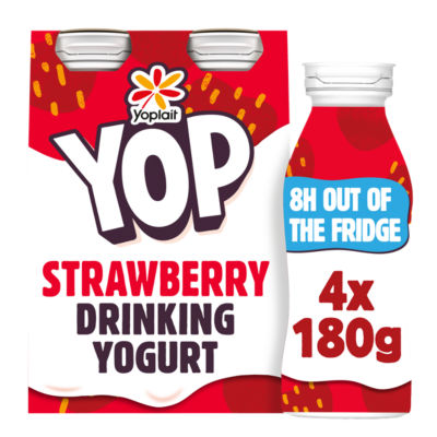 ASDA Yop Jordbær Drikkeyoghurt 4 x 180g - Kjøp online hos McGrocer