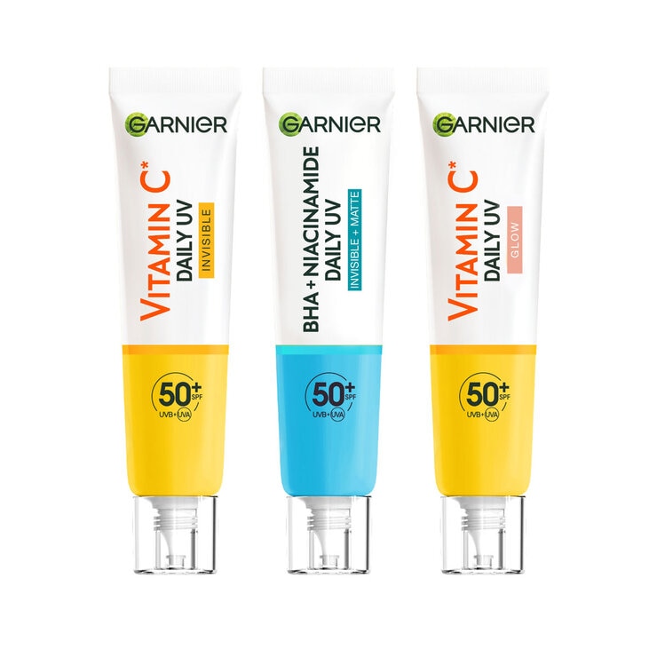 Garnier SPF 50+ UV Fluid with Vitamin C and Niacinamide 3 Pack, UK version
