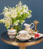 Meissen B-Form porcelain teapot with floral motif, 1.2L, imported from the UK