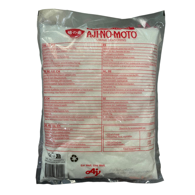 Ajinomoto MSG seasoning 1kg, imported from the UK