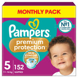Costco UK Pampers Premium Protection Baby Nappy Size 5 152 Pack- Buy online at McGrocer