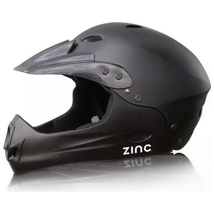 Zinc full face bike helmet for kids black (British brand)