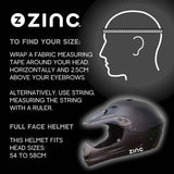 Zinc full face bike helmet for kids black (British brand)