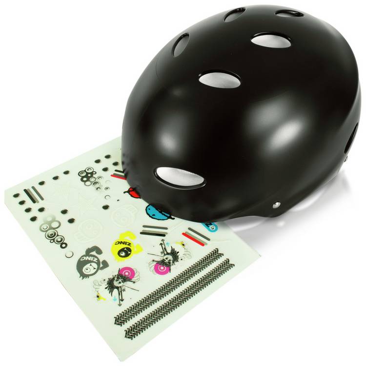 Zinc kids bike helmet black 54-58cm - British product
