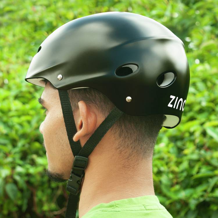 Zinc kids bike helmet black 54-58cm - British product