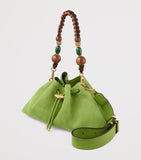 Jimmy Choo medium suede Cinch beaded bucket bag, UK version