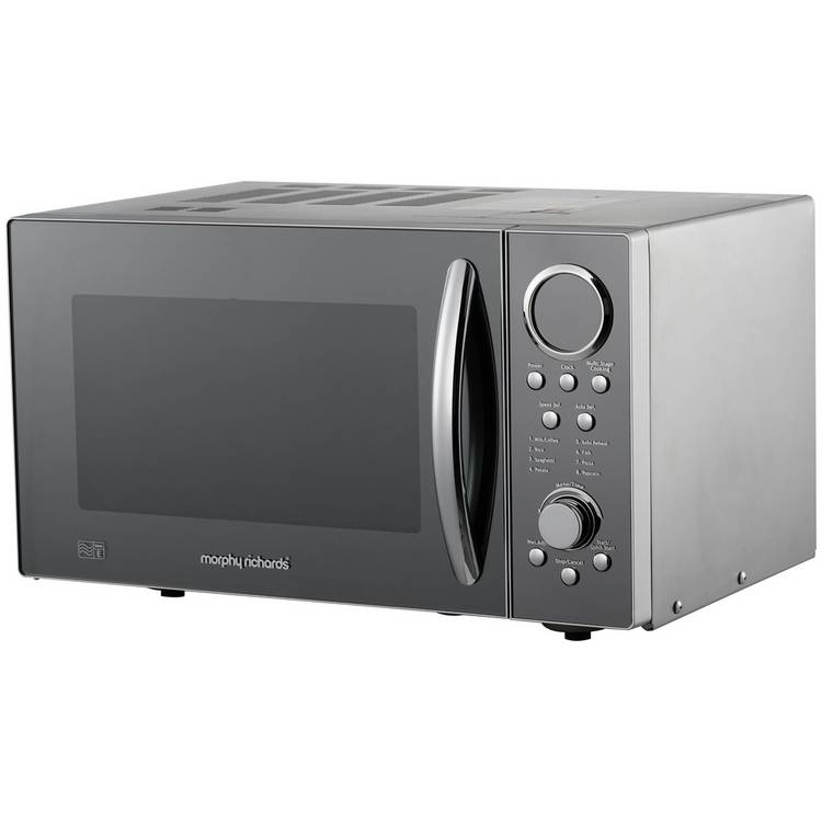 Morphy Richards 900W standard microwave silver 23L - British product