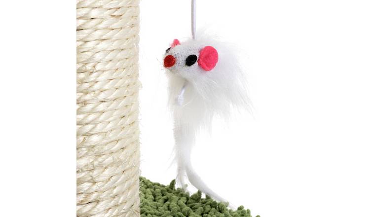 Double toadstool cat scratcher with mouse toy - British product