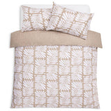 Habitat cotton bedding set single duvet cover brown foliage (British brand)