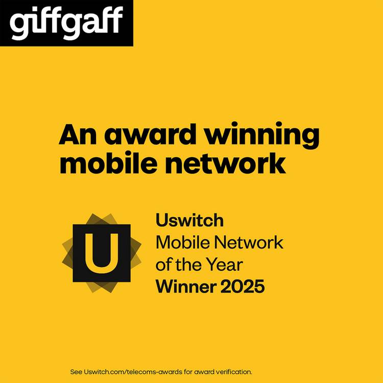 giffgaff 100GB SIM card, UK version