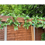 Garden XP artificial garland with battery string lights, imported from the UK
