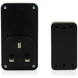 Byron black wireless plug-in doorbell 100m, UK version