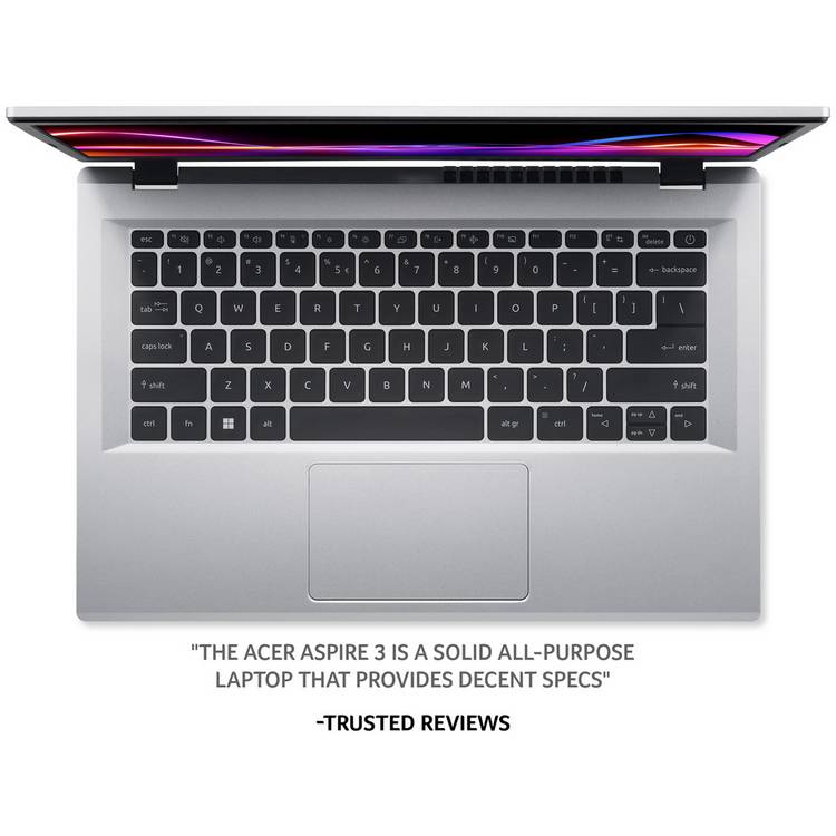 Acer Aspire 3 14in laptop i3 4GB 128GB Silver - British product