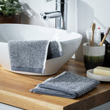 Habitat face cloths black marl 2 pack 30x30cm, UK version