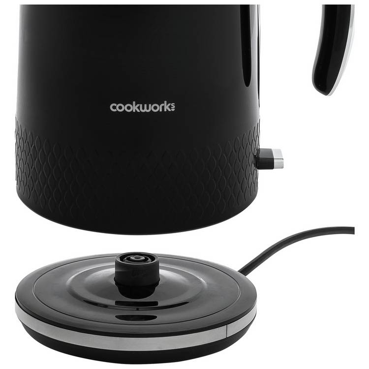 Cookworks Textures Selcey Kettle black 1.7L, UK version