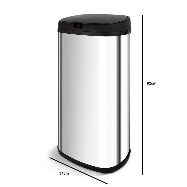 Tower sensor bin 42 litre stainless steel, imported from the UK