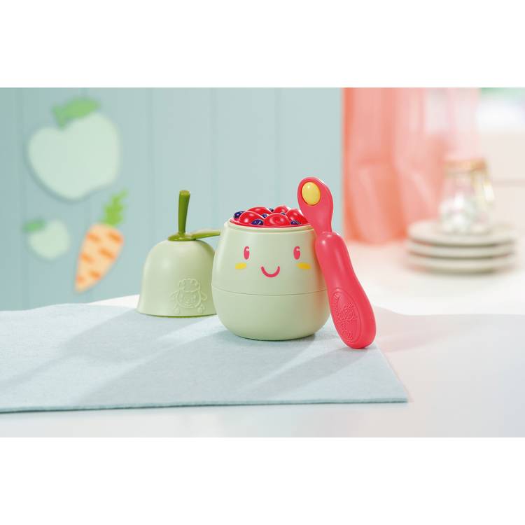 Baby Annabell lunch feeding set with realistic sounds and food inserts, UK version